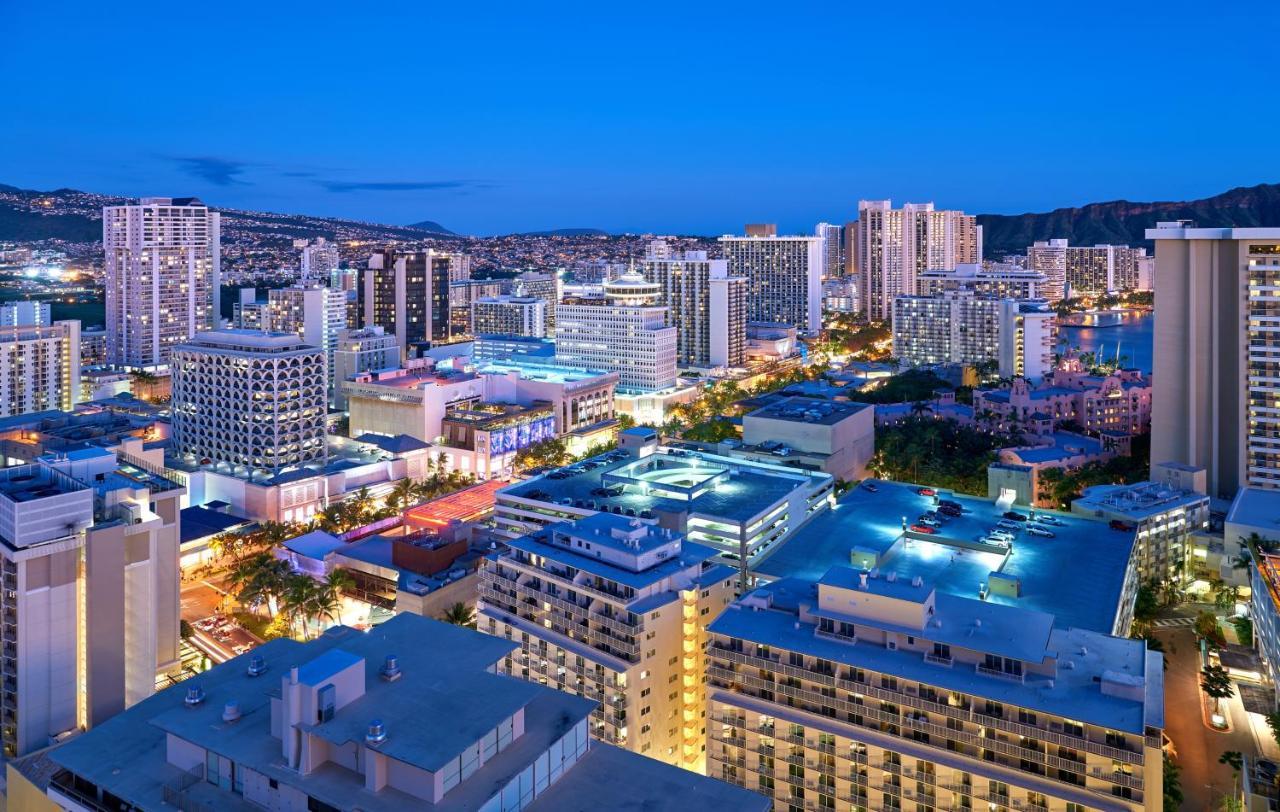 דירות הונולולו Aqua Palms Waikiki Ocean View Lanai Parking Included מראה חיצוני תמונה